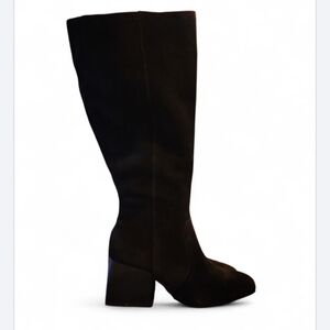 Blondo Tessa Knee High Waterproof Boots Black Suede Womens 7.5 M B7318W Mid Heel